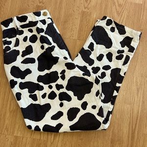 Vintage Cow Print High Waist Jeans Sz 16